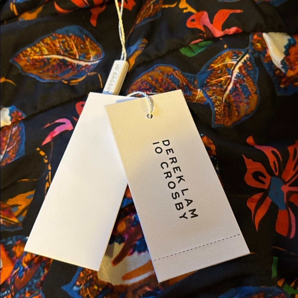 NWT Derek Lam 10 Crosby floral camisole flounce hem mini dress - Picture 7 of 8